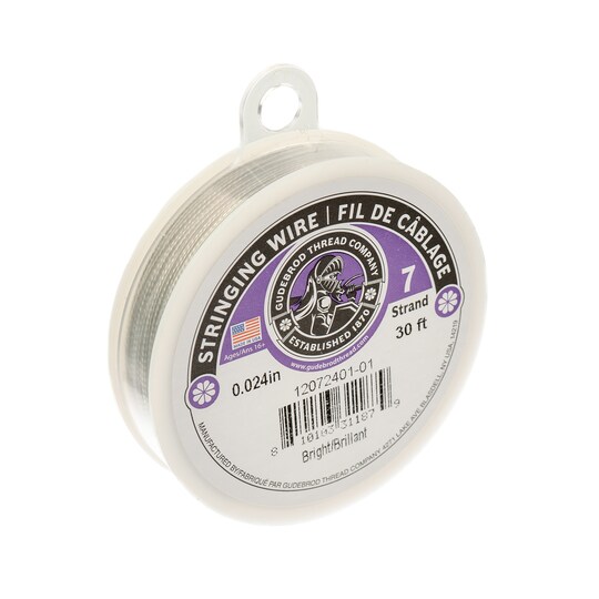 Gudebrod 0.024" 7-Strand Stainless Steel Jewelry Wire | Made in USA